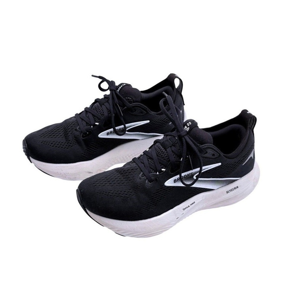 Brooks Glycerin 22 Women's Running Shoes Size 8.5 Black White DNA Tuned Road
